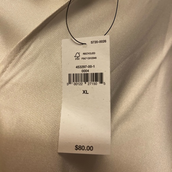 Banana Republic White V-neck Asymmetrical Tie Front Blouse - Picture 6 of 7